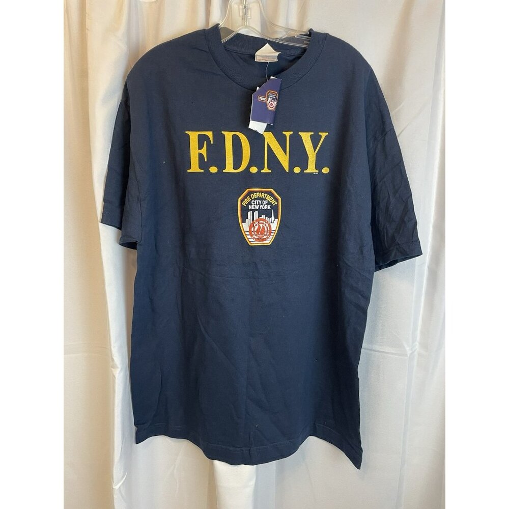 FDNY Men's Navy Blue Tee‎ Shirt XL